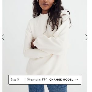 Button-Back Mockneck Top